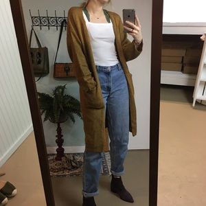Mustard Long Cardigan